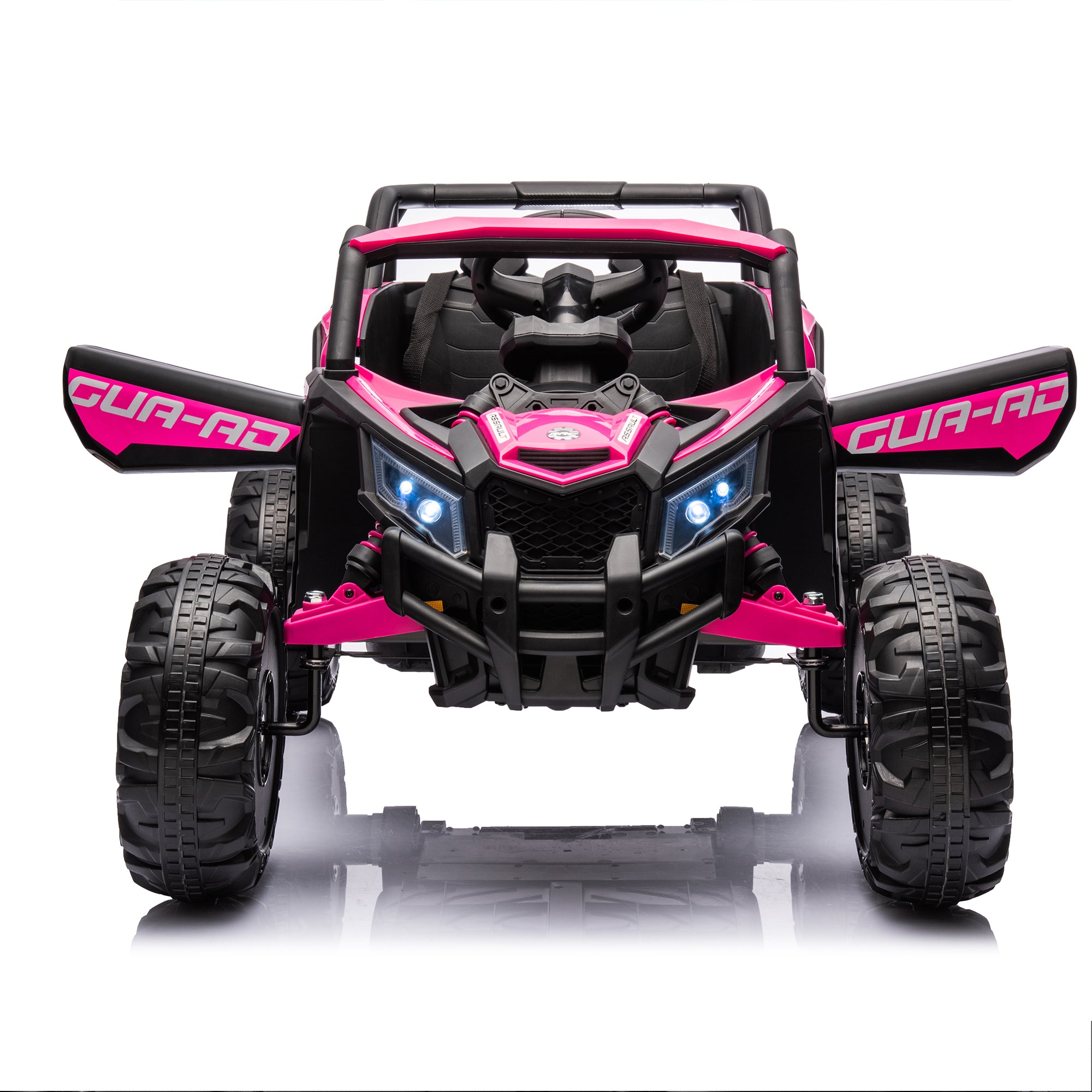 🆓🚛 12V Ride On Car With Remote Control, UTV Ride On for Kid, 3-Point Safety Harness, Music Player (USB Port/Volume Knob/Battery Indicator), LED Lights, High-Low Speed Switch - Off-Road Adventure for Kids