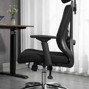 Ergonomic Office Desk Chair, Mesh High Back Computer Chair with Adjustable 3D Headrest & Lumbar Support & Flip-Up Arms Executive/Home/Study/Work Office Desk Chairs with Wheels