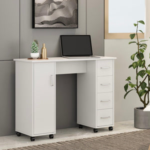 Home Office Computer Desk Table With Drawers White 41.73‘’L 17.72\'\'W 31.5\'\'H