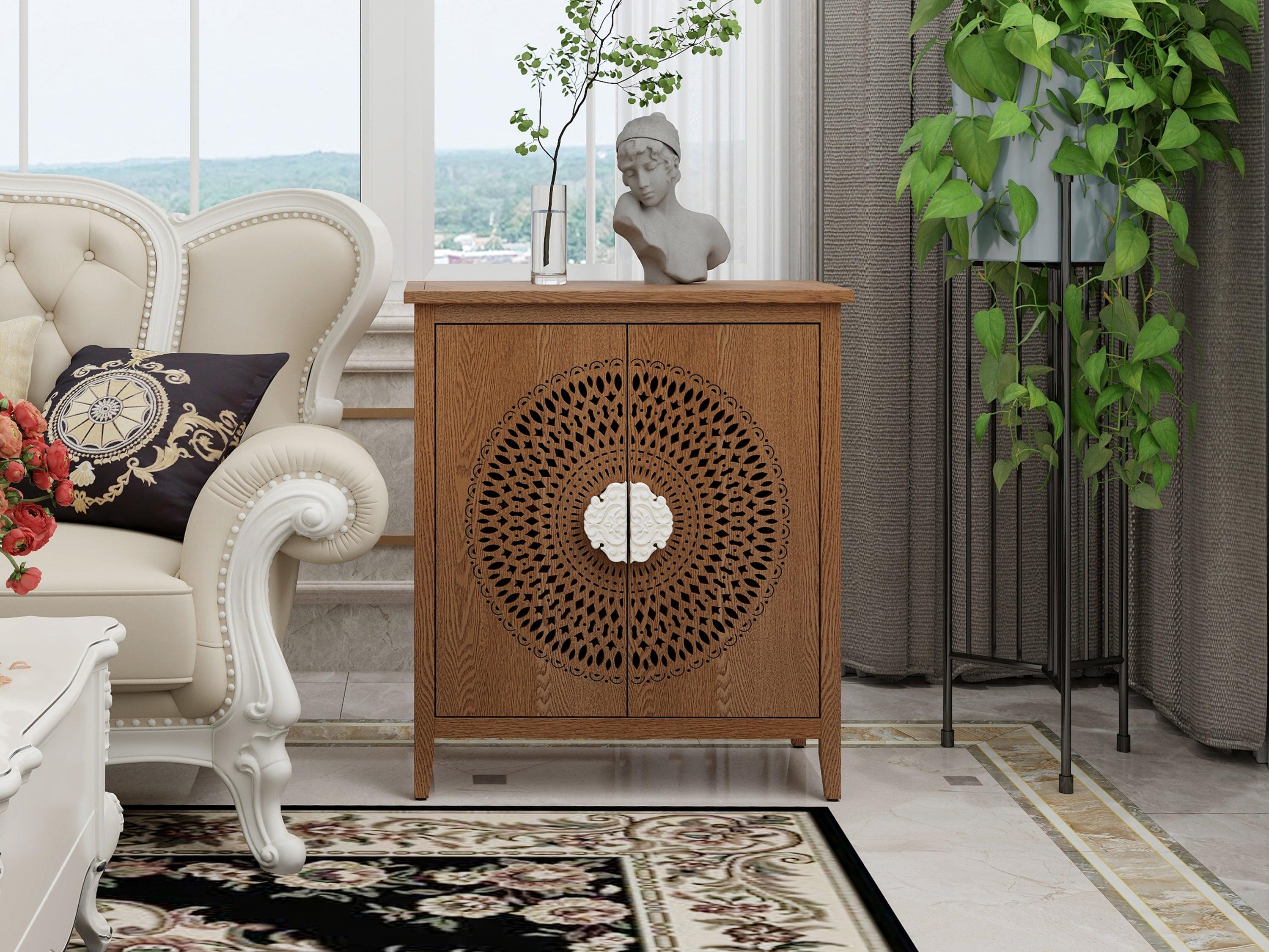 🆓🚛 2 Door Cabinet, American Furniture, Suitable for Bedroom, Living Room, Study