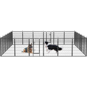 Dog Playpen Foldable 24 Panels Dog Pen 40" Height Pet Enclosure Dog Fence Outdoor With Lockable Door For Large/Medium/Small Dogs, Puppy Playpen, RV, Camping Pet Fence