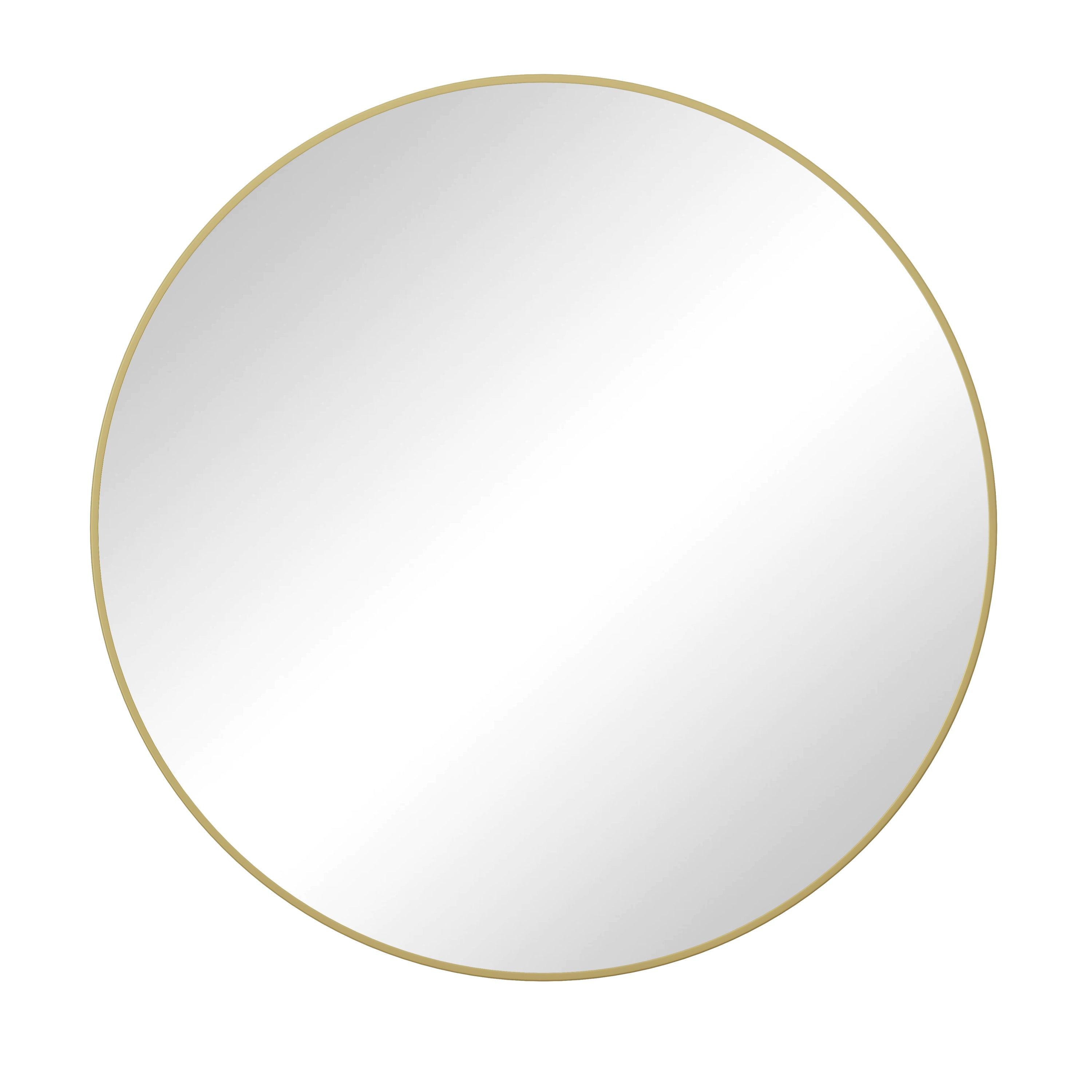 🆓🚛 Wall Mirror 36 Inch Gold Circular Mirror Metal Framed Mirror Round Vanity Mirror Dressing Mirror, for Bathroom, Living Room, Bedroom Wall Decor