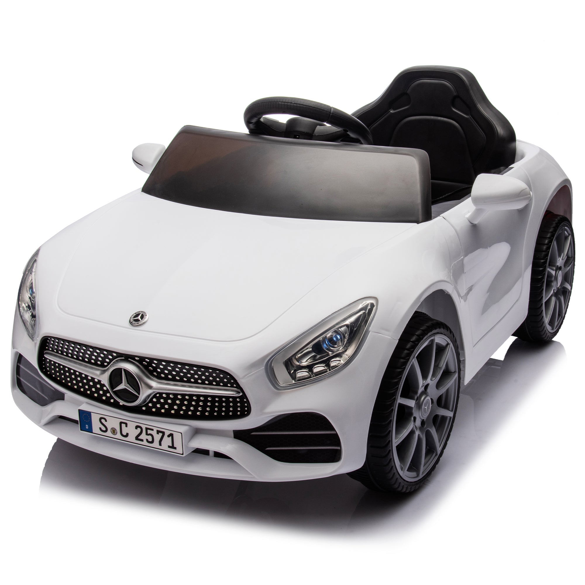 Licensed Mercedes-Benz Cls 350, 12V Kids Ride On Toy Car W/Parents Control, 2Wd, Four-Wheel Suspension, Music, Bluetooth, Led Light, Usb, Power Display, Volume Adjustment, Speeds 1.24-3.11Mph for Kids Aged 2-4.