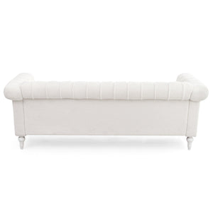 83.66 Inch Width Traditional Square Arm removable cushion 3 seater Sofa LamCham