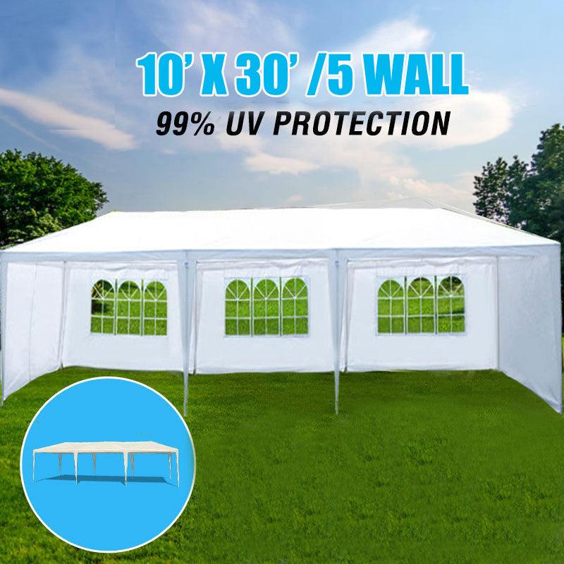 🆓🚛 10X30' Wedding Party Canopy Tent Outdoor Gazebo With 5 Removable Sidewalls