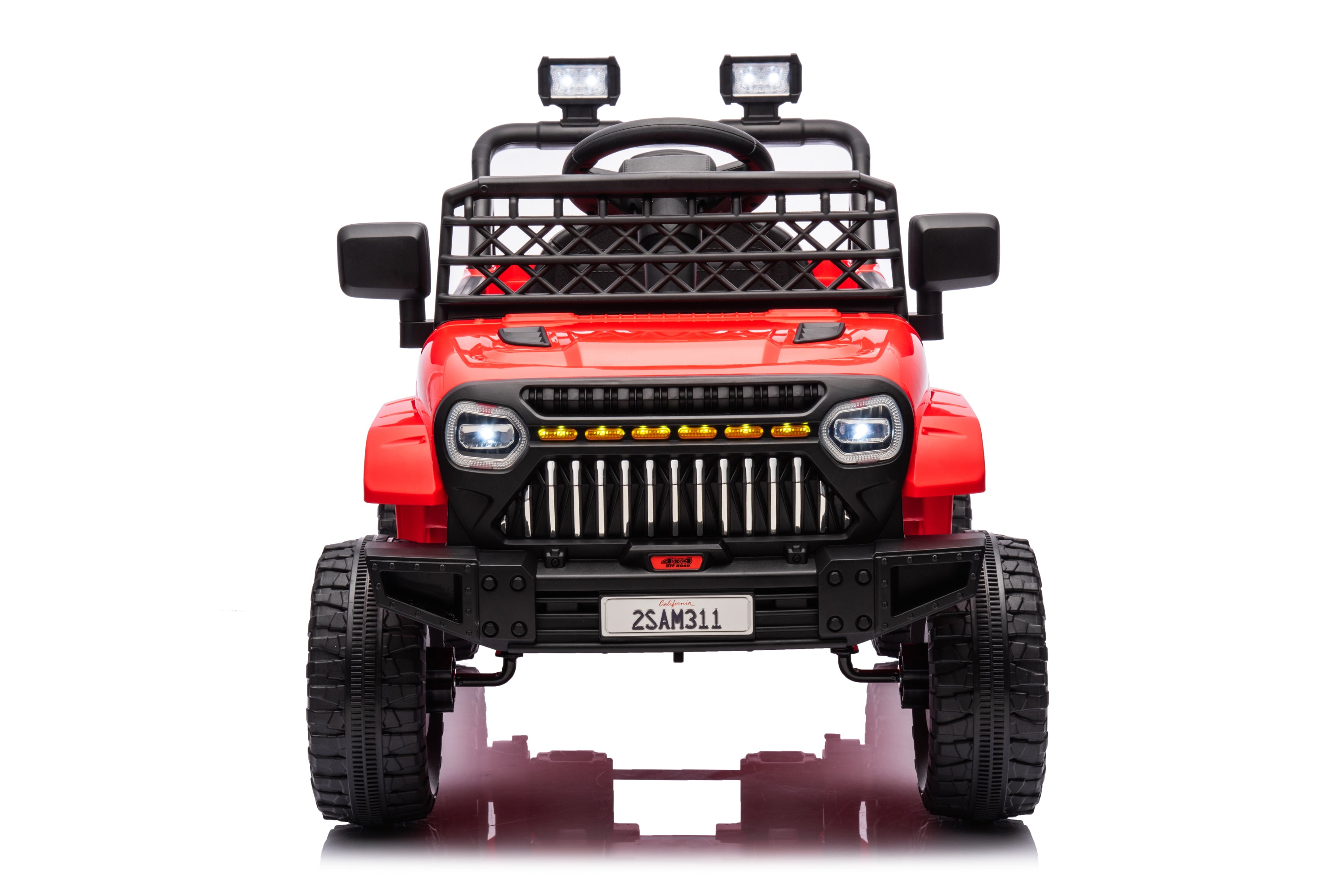 Kids Ride On Truck Car, 12V Ride On Toy Electric Cars for Kids W/ Remote, Bluetooth, Red