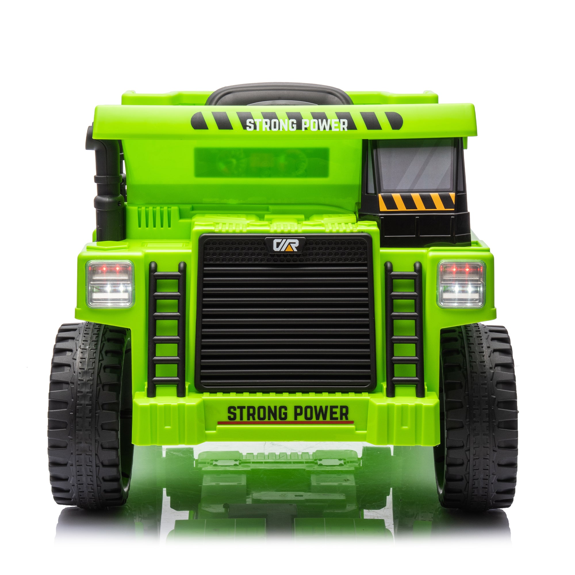 🆓🚛 Ride On Dump Truck, 12V Ride On Car With Parents Control, Electric Dump Bed and Extra Shovel, Phone Stand, Three-Point Seat Belt, Easy Installation, Age 3+, Mp3, Music, Bluetooth, USB, Green