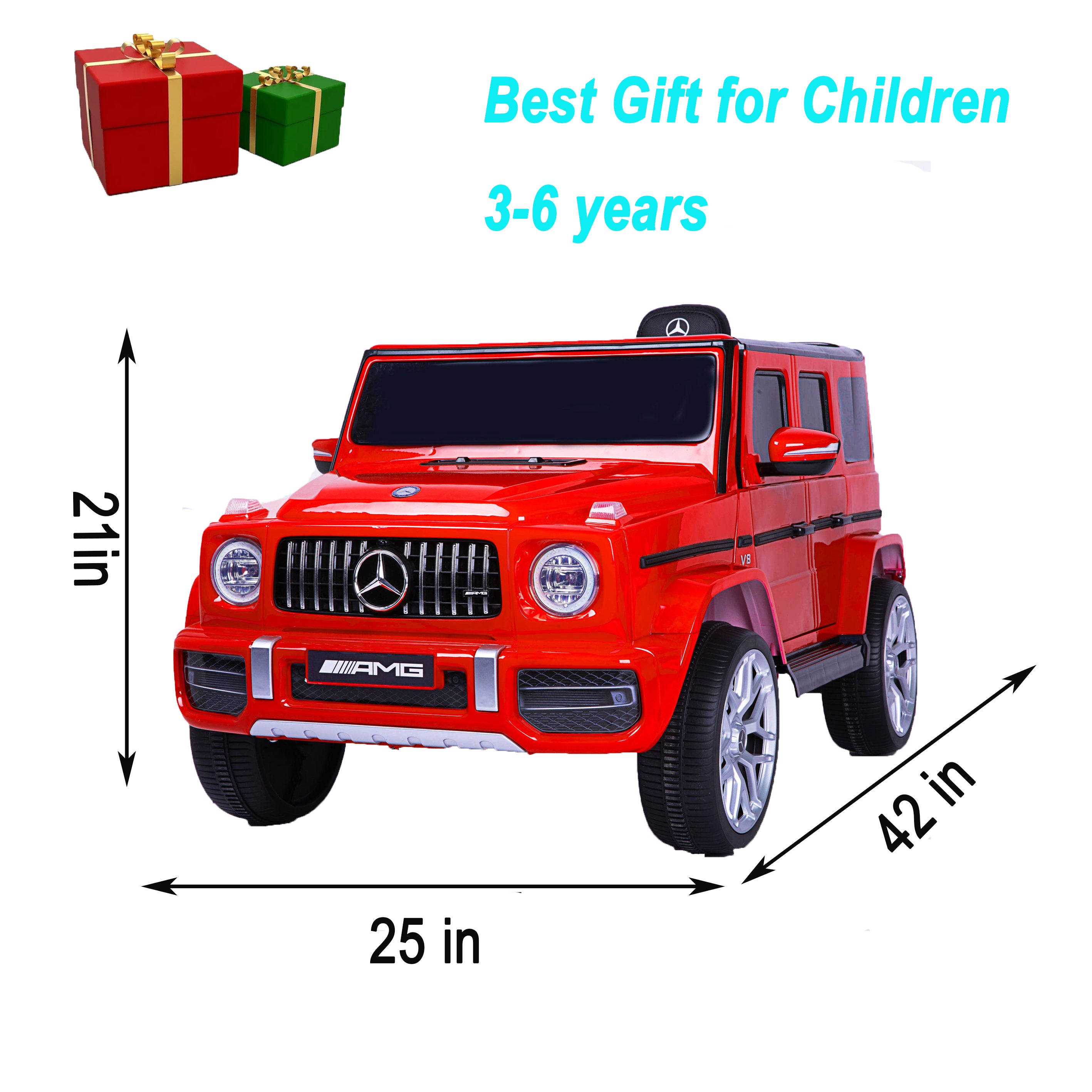 🆓🚛 Licensed Mercedes-Benz G63 Kids Ride On Car, Kids Electric Car With Remote Control 12V Licensed Children Car Motorized Vehicles for Girls, Boys, Gift, Music, Horn, Spring Suspension, Safety Lock, Red