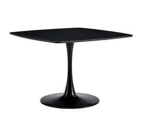42.1" BLACK Table Mid-century Dining Table for 4-6 people With Round Mdf Table Top, Pedestal Dining Table, End Table Leisure Coffee Table