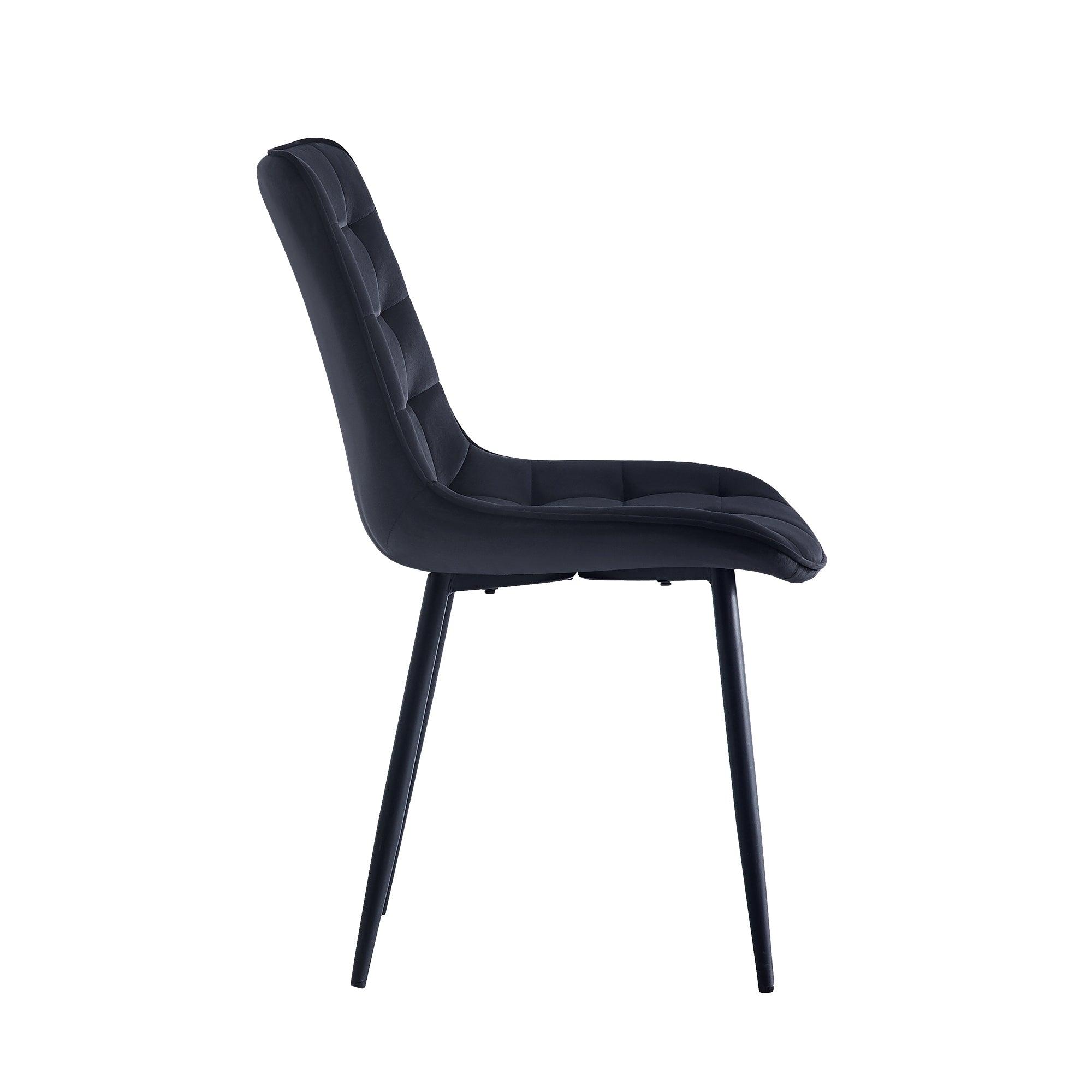 Dining Chair 2PCS（BLACK），Modern style，New technology，Suitable for restaurants, cafes, taverns, offices, living rooms, reception rooms.Simple structure, easy installation.