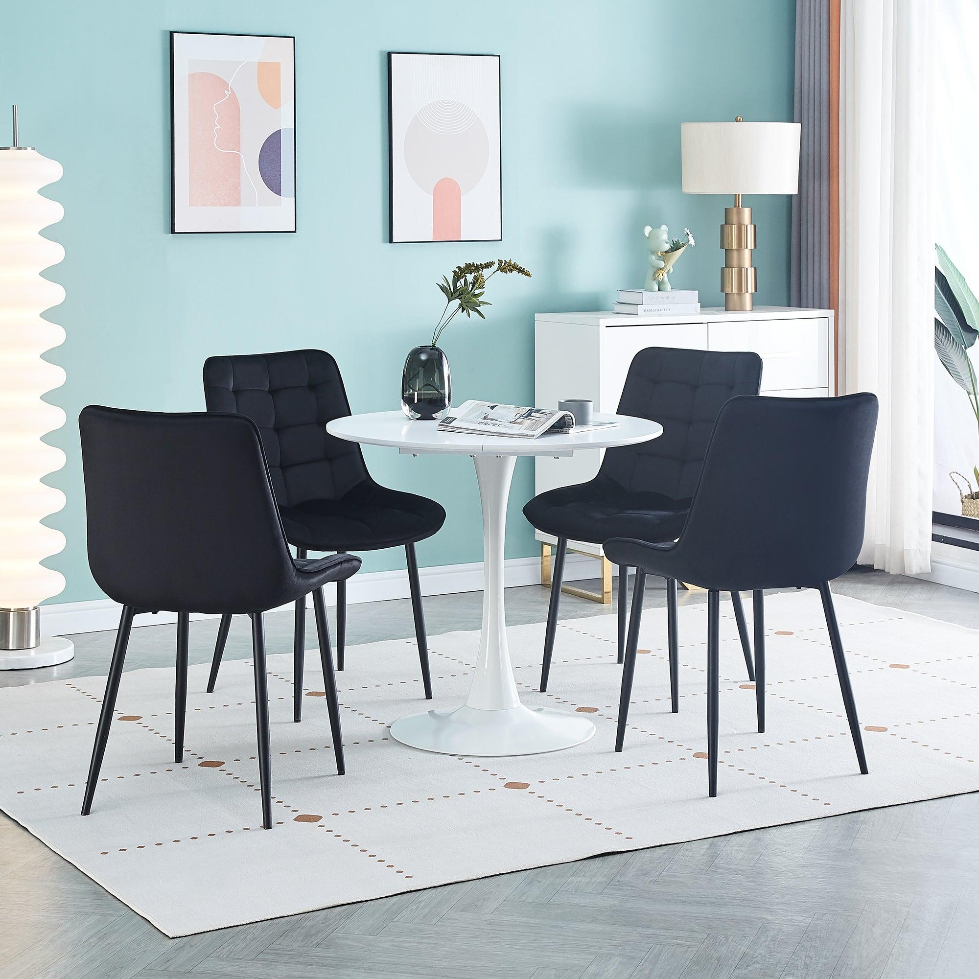 Dining Chair 2PCS（BLACK），Modern style，New technology，Suitable for restaurants, cafes, taverns, offices, living rooms, reception rooms.Simple structure, easy installation.