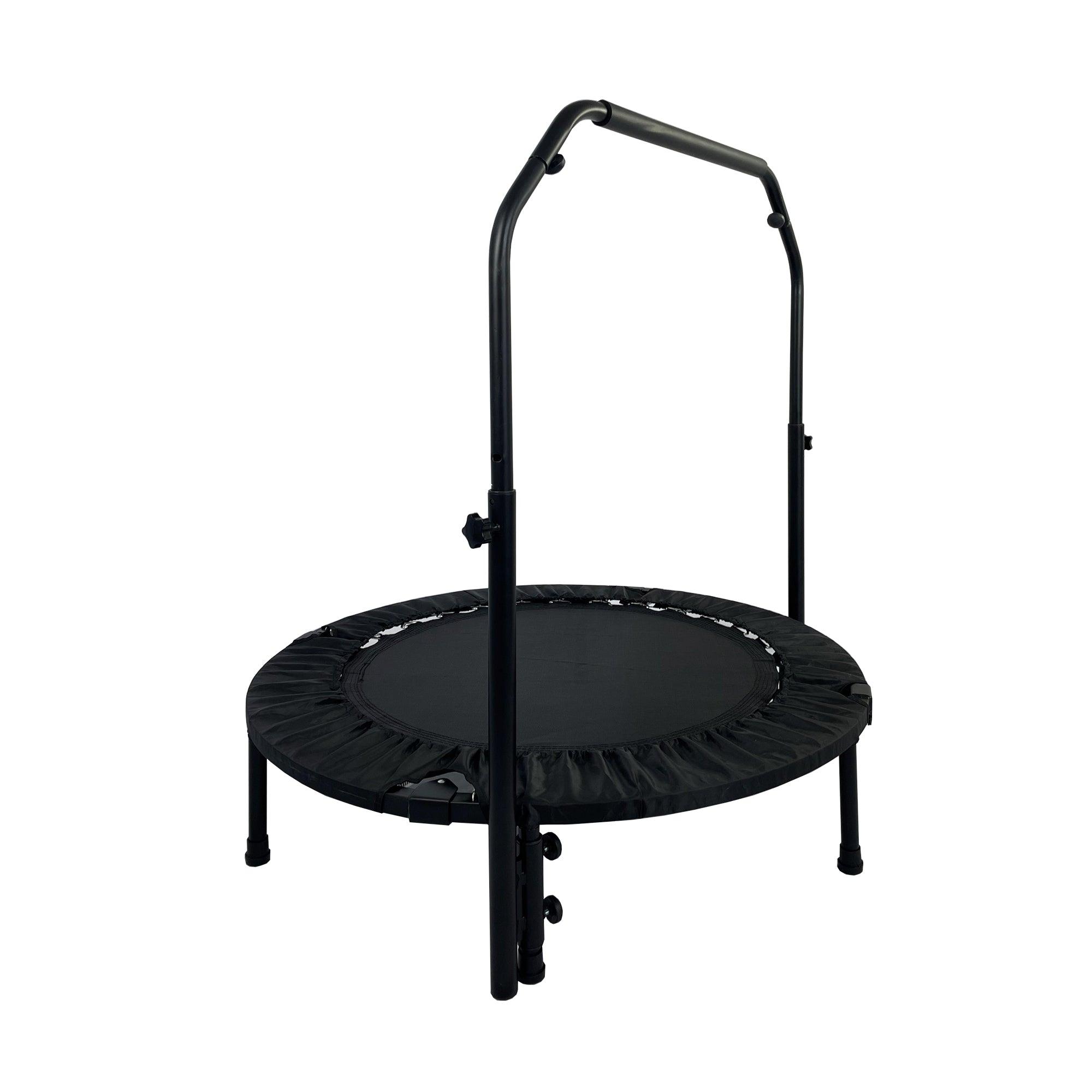🆓🚛 40" Mini Exercise Trampoline for Adults Or Kids With Adjustable Hand Rail