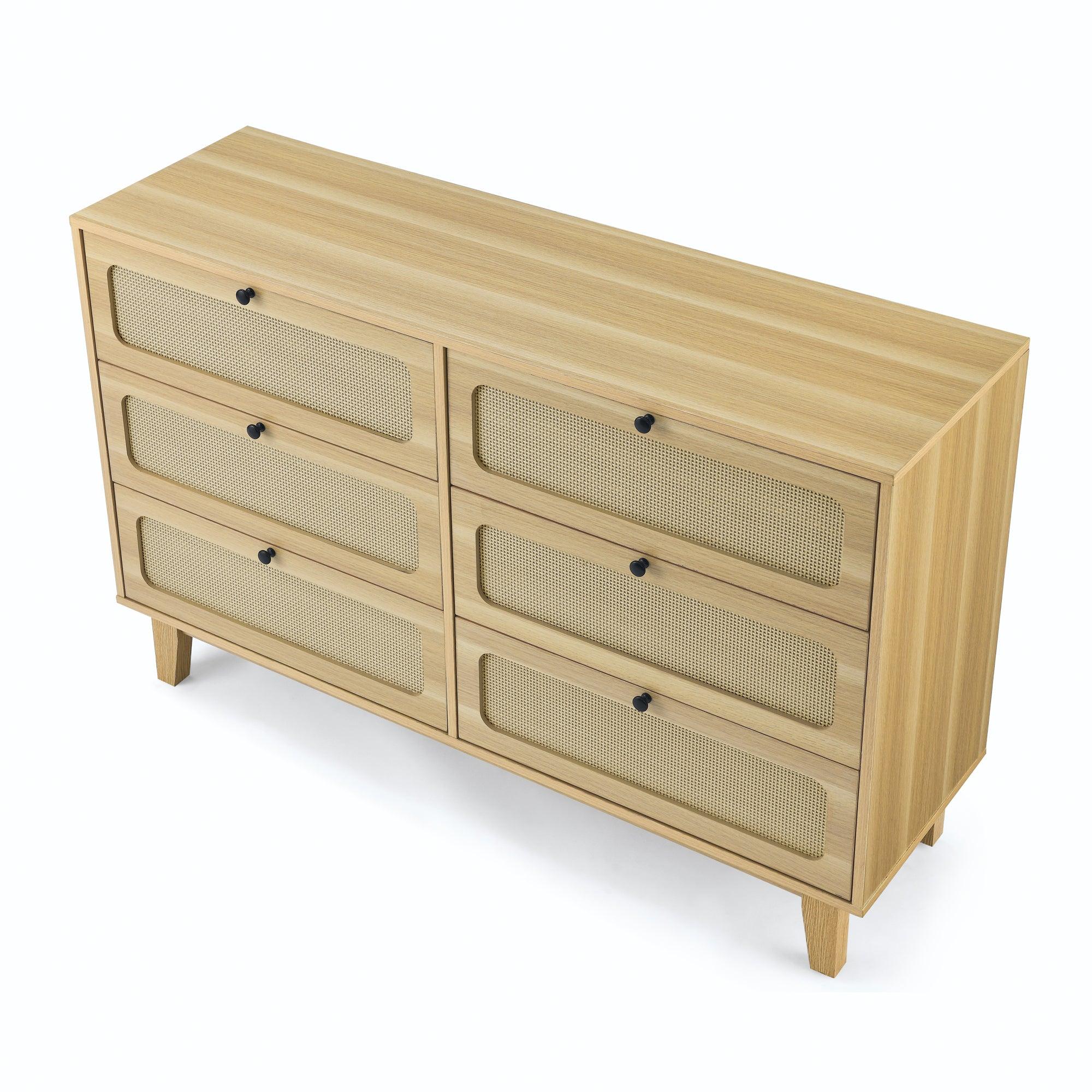 Drawer bedroom dresser, wooden antique dresser, TV cabinet bedroom living room corridor storage dresser, storage box drawer cabinet, six-drawer cabinet
