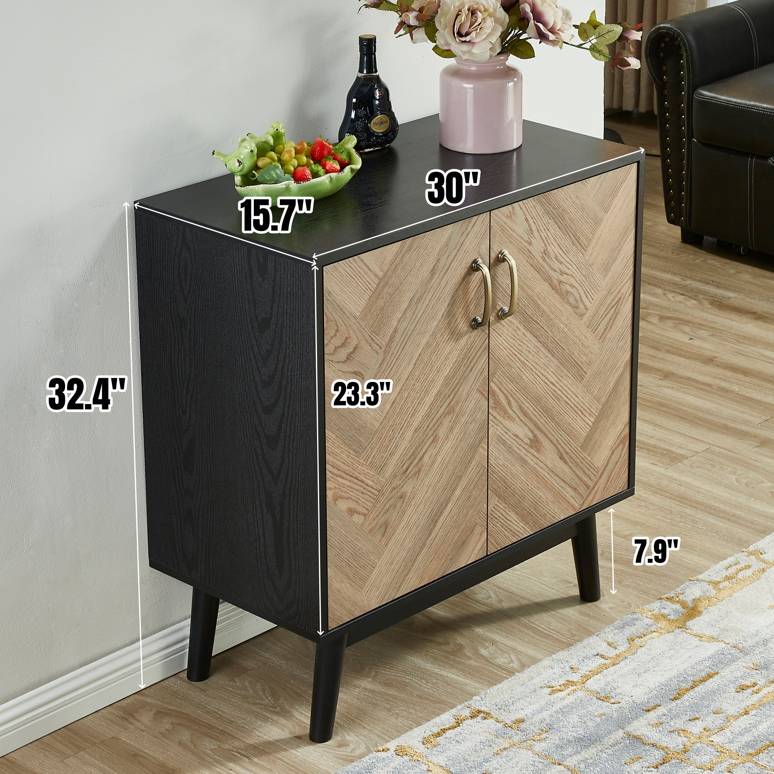 🆓🚛 Modern Buffet Storage Cabinet, Sideboard Buffet Cabinet With Doors and Storage Shelves for Kitchen, Office, Dining Room, Living Room