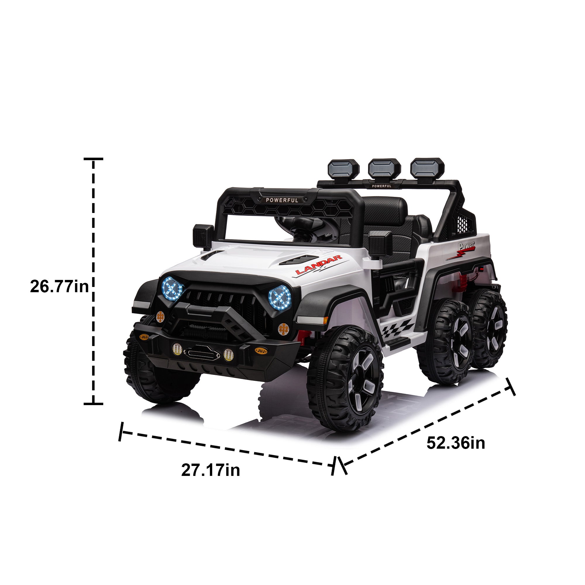 24V Ride On Large Pickup Truck Car for Kids, Ride On 4Wd Toys With Remote Control, Parents Can Assist In Driving, Bluetooth Music Version, Pickup Truck Design With Spacious Storage In The Rear.