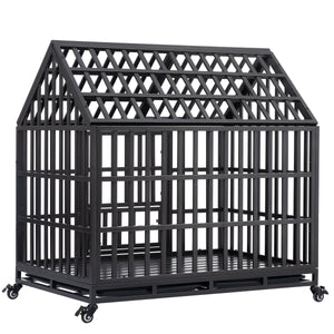 Heavy Duty Dog Cage  Pet Crate With Roof