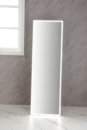 62" x 20" Full Length Free Standing Mirror, LED Lights, Dimming & 3 Color