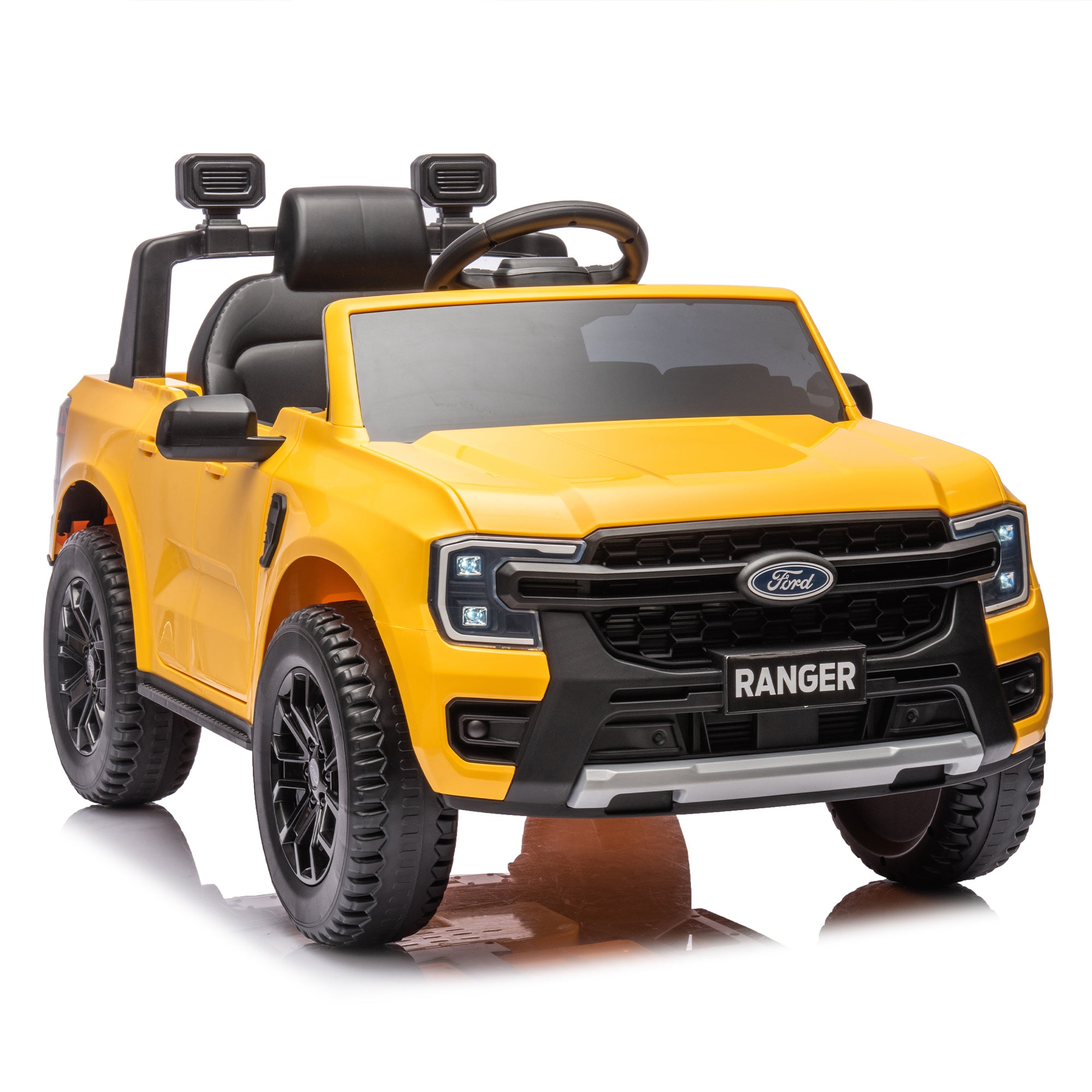 🆓🚛 12V Kids Ride On Car W/Parents Remote Control, Licensed Ford Ranger, 2Wd, Rear Wheel Suspension, Low Start, Headlight, Horn, Mp3, Bluetooth, Adjustable Speed, Speed 1.86-4.97 Mph for Kids Aged 3-6.