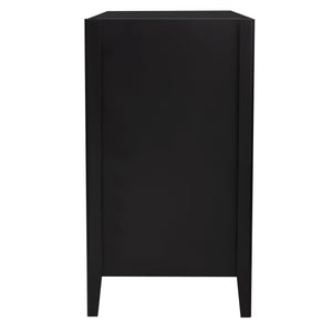 AMRIN Three-door Storage Cabinet with Metal Handles, for Corridors, Entrances, Living rooms & Bedrooms, Black LamCham
