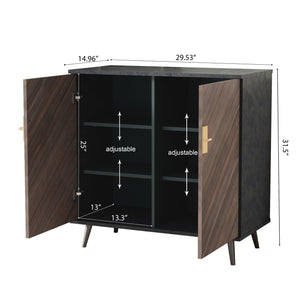 Accent Storage Cabinet with Doors, Bar Cabinet Buffet Cabinet with Storage for Living Room, Hallway, Bedroom LamCham