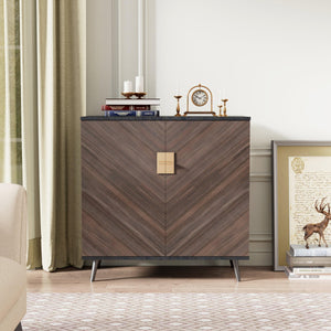 Accent Storage Cabinet with Doors, Bar Cabinet Buffet Cabinet with Storage for Living Room, Hallway, Bedroom LamCham