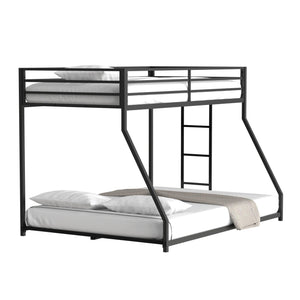 Adam Twin Over Full Metal Bunk, Black LamCham