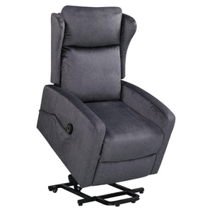 Adjustable Modern Lift Chair, Lift Recliner Sofa for Back, Lumbar, Legs Support, Classic Power Recliner Chair with Remote Control, Side Pocket (Technical Fabric Grey) LamCham