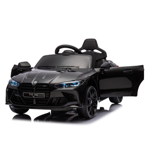 BMW M4 12v Kids ride on toy car 2.4G W/Parents Remote Control, Three speed adjustable, Power display, USB, MP3 , Bluetooth, LED light, Story, A handle with wheels and a pull, easy to carry LamCham