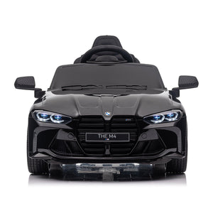 BMW M4 12v Kids ride on toy car 2.4G W/Parents Remote Control, Three speed adjustable, Power display, USB, MP3 , Bluetooth, LED light, Story, A handle with wheels and a pull, easy to carry LamCham