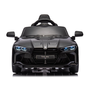 BMW M4 12v Kids ride on toy car 2.4G W/Parents Remote Control, Three speed adjustable, Power display, USB, MP3 , Bluetooth, LED light, Story, A handle with wheels and a pull, easy to carry LamCham