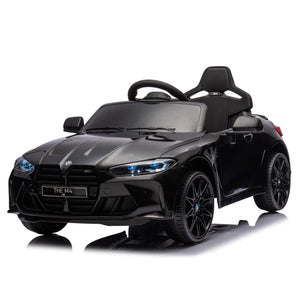 BMW M4 12v Kids ride on toy car 2.4G W/Parents Remote Control, Three speed adjustable, Power display, USB, MP3 , Bluetooth, LED light, Story, A handle with wheels and a pull, easy to carry LamCham