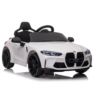 BMW M4 12v Kids ride on toy car 2.4G W/Parents Remote Control, Three speed adjustable, Power display, USB, MP3 , Bluetooth, LED light, Story, A handle with wheels and a pull, easy to carry LamCham