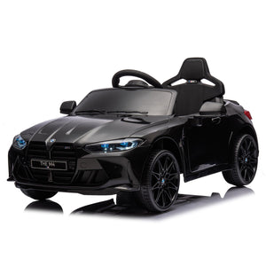 BMW M4 12v Kids ride on toy car 2.4G W/Parents Remote Control, Three speed adjustable, Power display, USB, MP3 , Bluetooth, LED light, Story, A handle with wheels and a pull, easy to carry LamCham