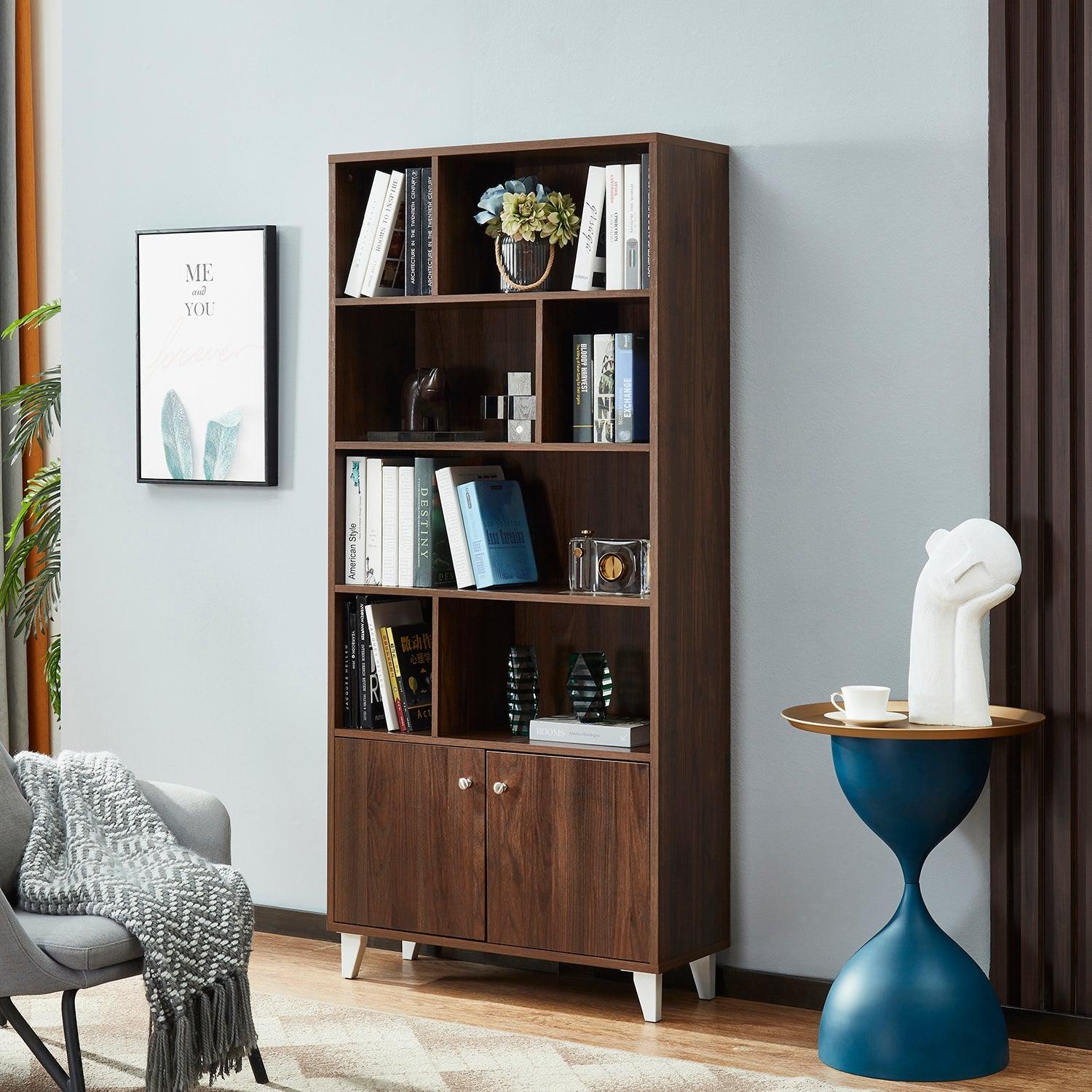 Bookcase, Bookshelf, Walnut LamCham