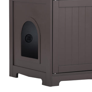 Cat Litter Box Enclosure With Hidden Plug, 2 Doors, Essprosso LamCham