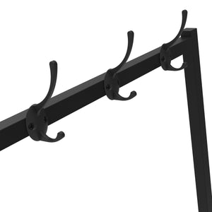 Coat Rack with Mirror, Multifunctional Hall Tree with Shoe Storage,  Aluminum Frame, for Living Room Bedroom 73x32x15 Inches, Industrial Style, Rustic Brown and Black LamCham