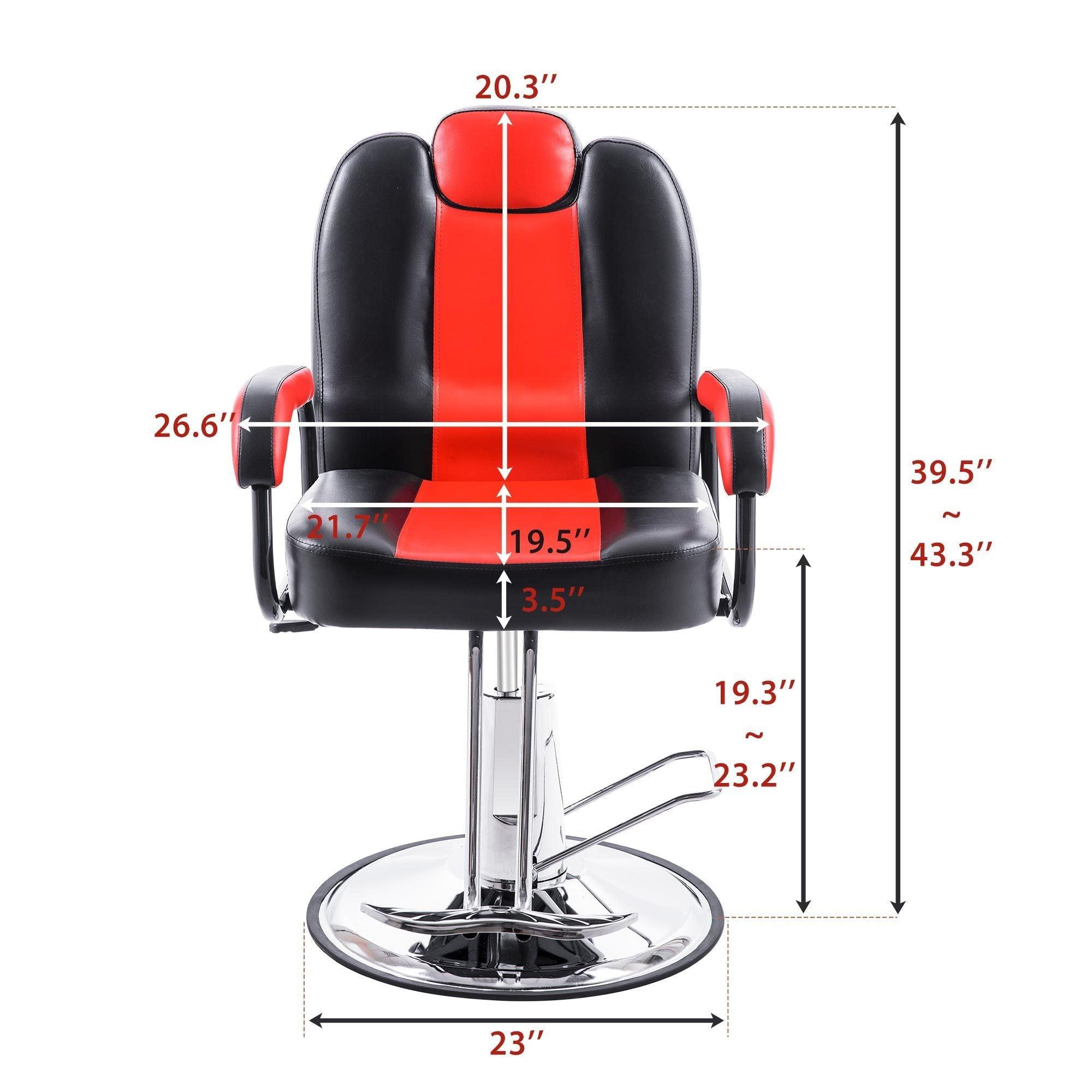 Deluxe Reclining Barber Chair with Heavy-Duty Pump for Beauty Salon Tatoo Spa Equipment LamCham