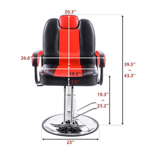 Deluxe Reclining Barber Chair with Heavy-Duty Pump for Beauty Salon Tatoo Spa Equipment LamCham