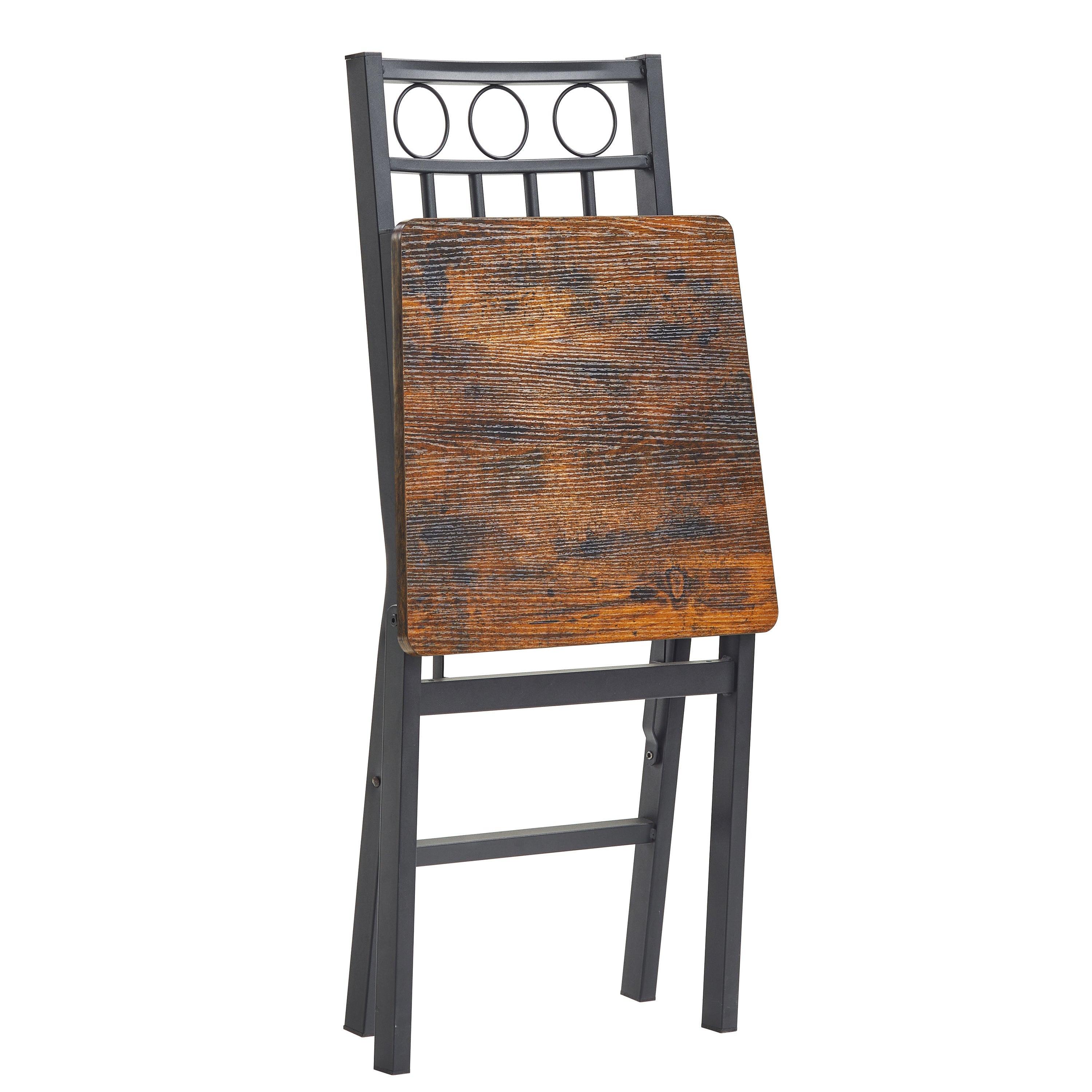 Dining Assemble Metal& Wood Seat Modern Style for Dining Room Decor Folding Retro Chair LamCham