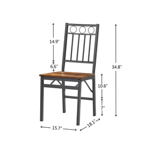 Dining Assemble Metal& Wood Seat Modern Style for Dining Room Decor Folding Retro Chair LamCham