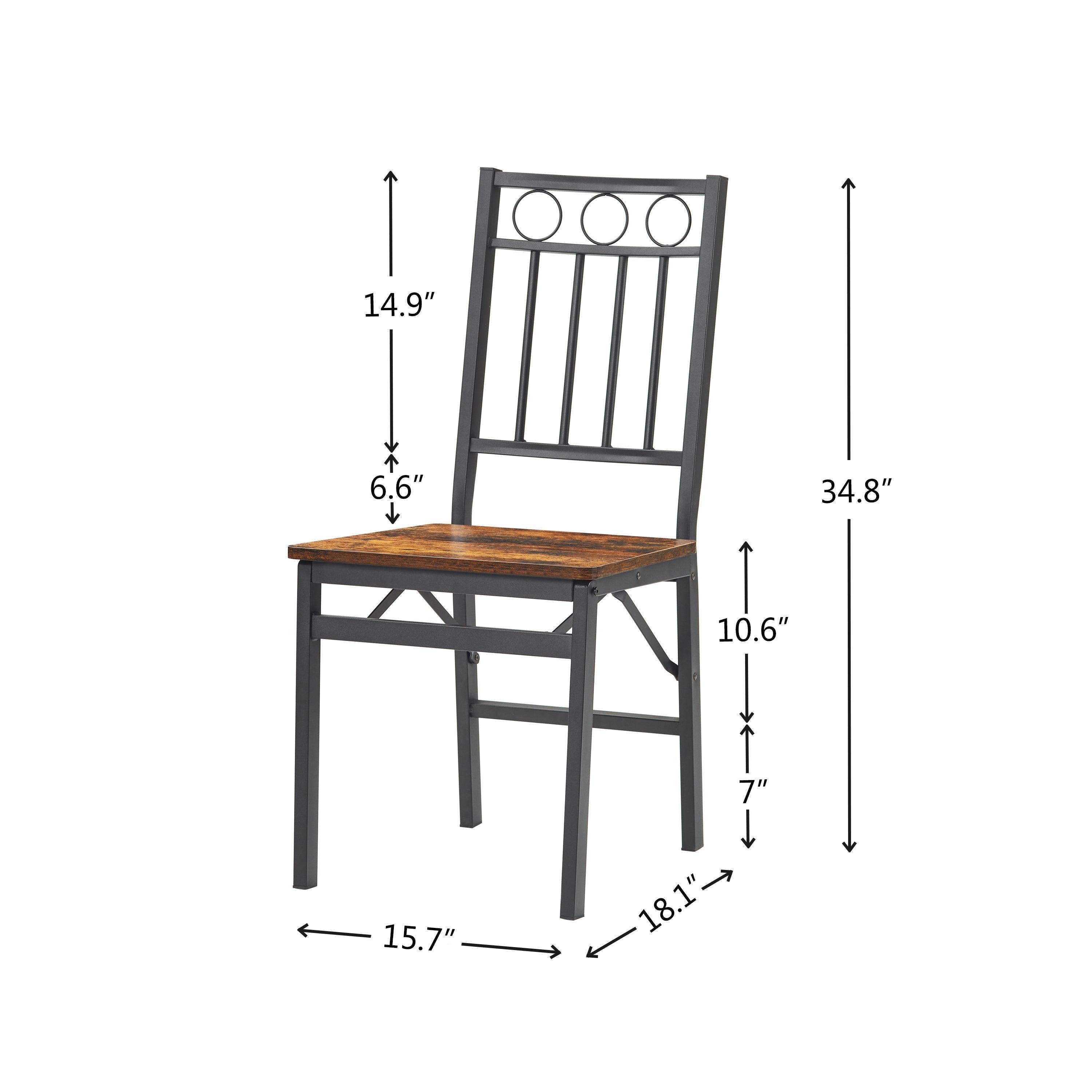 Dining Assemble Metal& Wood Seat Modern Style for Dining Room Decor Folding Retro Chair LamCham