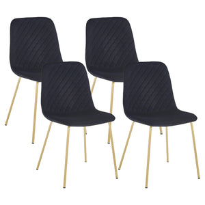 Dining Chair  Set Of 4 PCS（BLACK），Modern Style，New Technology，Suitable For Restaurants, Cafes, Taverns, Offices, Living Rooms, Reception Rooms.Simple Structure, Easy Installation. LamCham