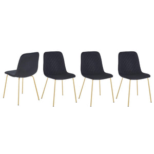 Dining Chair  Set Of 4 PCS（BLACK），Modern Style，New Technology，Suitable For Restaurants, Cafes, Taverns, Offices, Living Rooms, Reception Rooms.Simple Structure, Easy Installation. LamCham