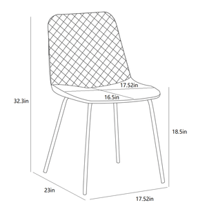 Dining Chair  Set Of 4 PCS（BLACK），Modern Style，New Technology，Suitable For Restaurants, Cafes, Taverns, Offices, Living Rooms, Reception Rooms.Simple Structure, Easy Installation. LamCham