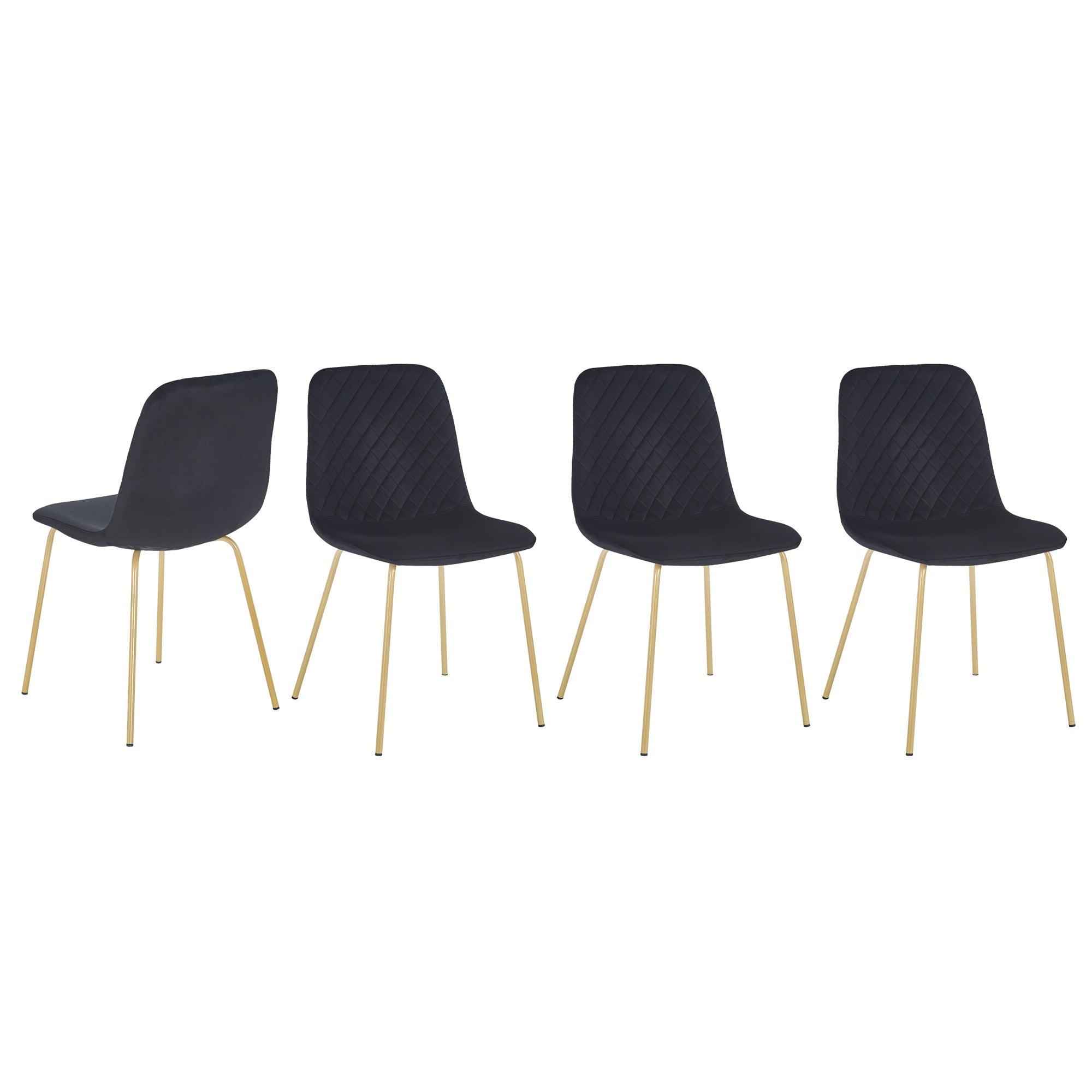 Dining chair  set of 4 PCS（BLACK），Modern style，New technology，Suitable for restaurants, cafes, taverns, offices, living rooms, reception rooms.Simple structure, easy installation. LamCham