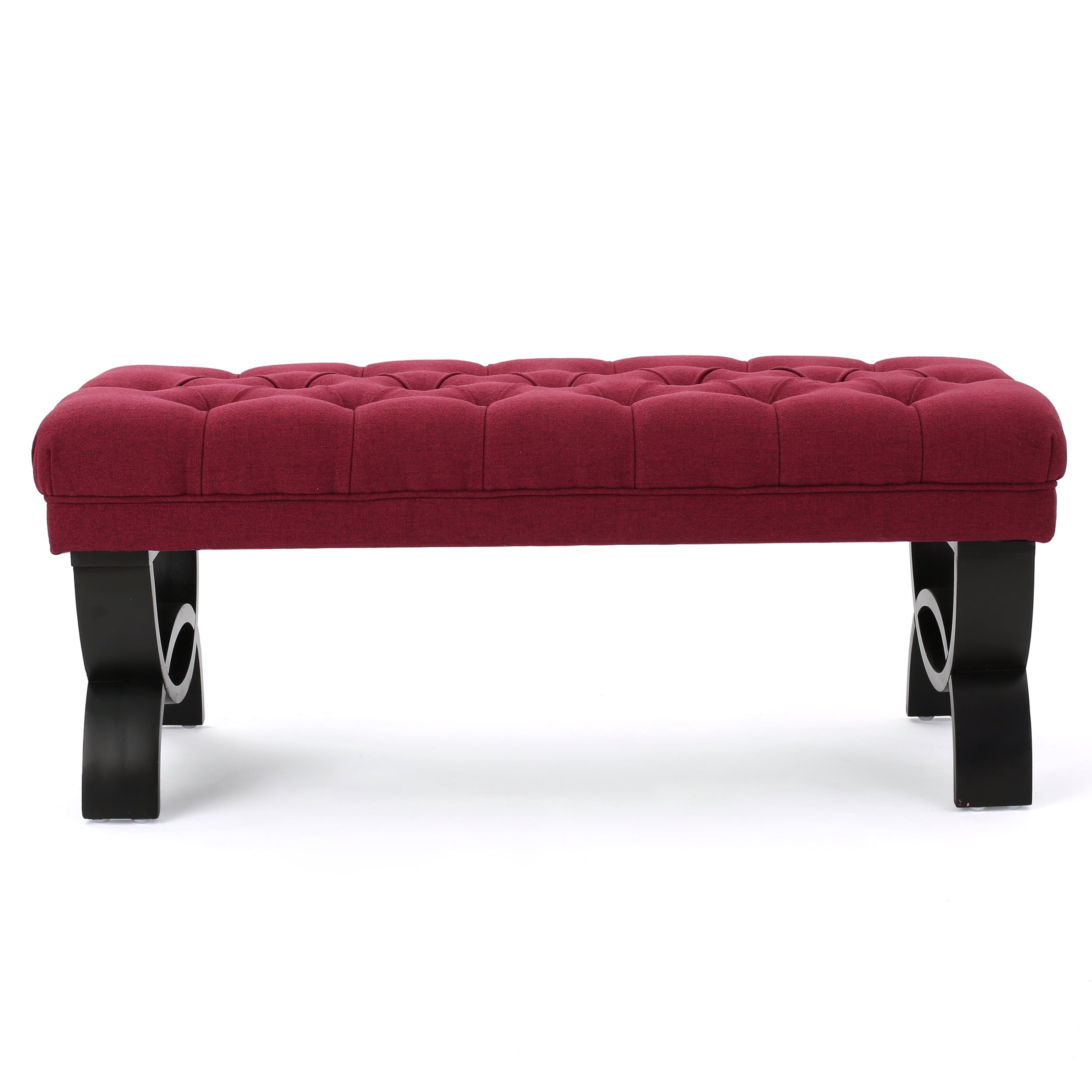 41" Hilton Sleek Ottoman Bench, Red