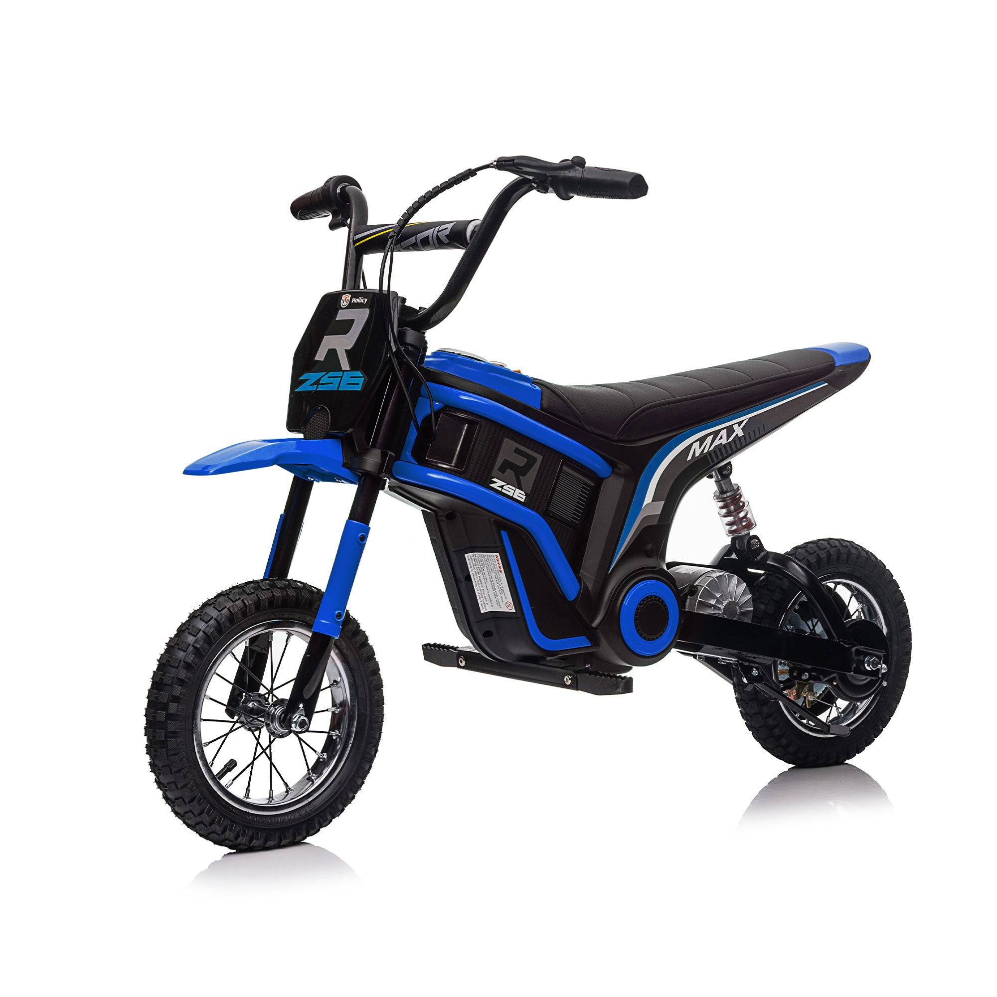 🆓🚛 24V14Ah Kids Ride On 24V Electric Toy Motocross Motorcycle Dirt Bike-XXL Large, Speeds Up To 14.29MPH, Dual Suspension, Hand-Operated Dual Brakes, Twist Grip Throttle, Authentic Motocross Bike Geometry, Blue