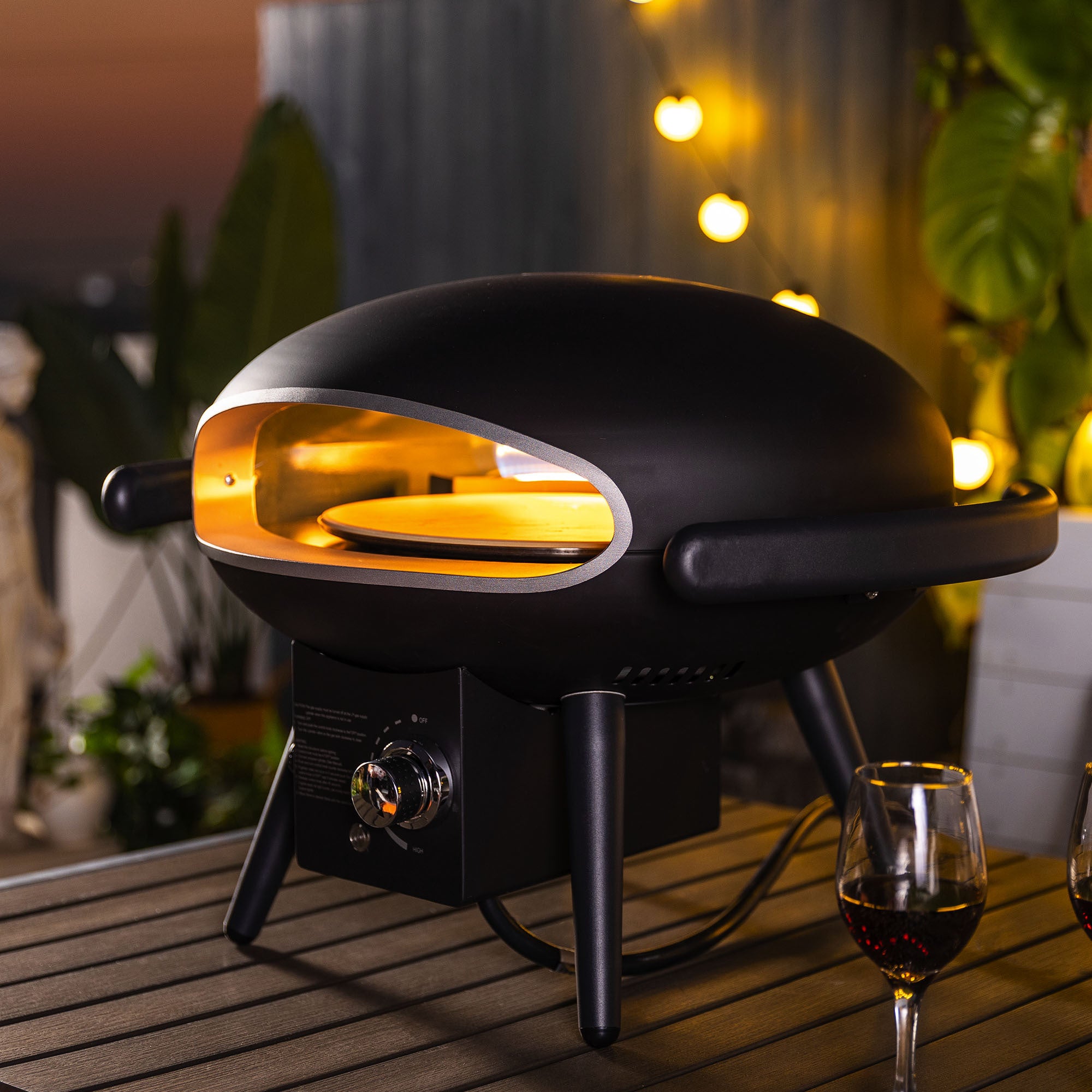 🆓🚛 Gas Pizza Oven, Propane Outdoor Pizza Oven, Portable Pizza Oven for 12" Pizzas, With Gas Hose & Regulator