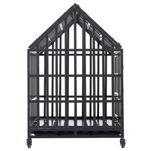 Heavy Duty Dog Cage  Pet Crate With Roof