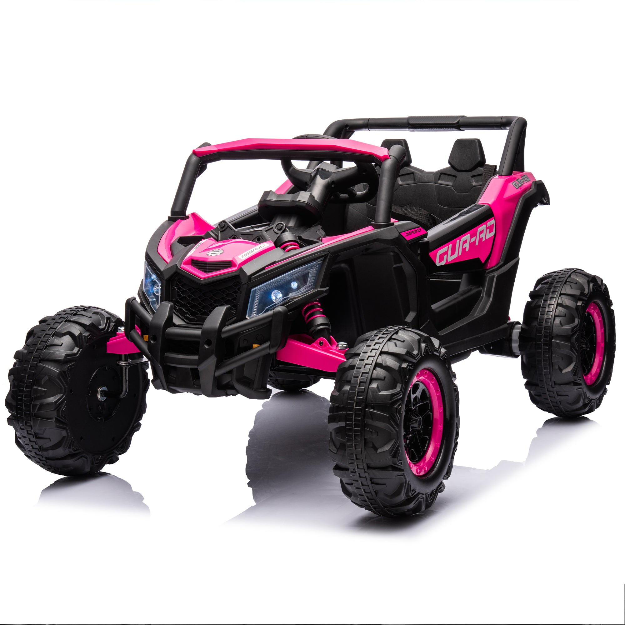 🆓🚛 12V Ride On Car With Remote Control, UTV Ride On for Kid, 3-Point Safety Harness, Music Player (USB Port/Volume Knob/Battery Indicator), LED Lights, High-Low Speed Switch - Off-Road Adventure for Kids